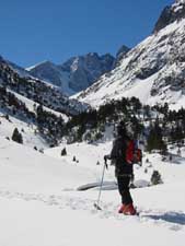 ski au couloir de gaube au vignemale dans les Pyrénées