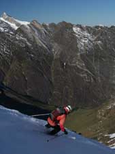 ski de randonnée au col d'Ilhéou