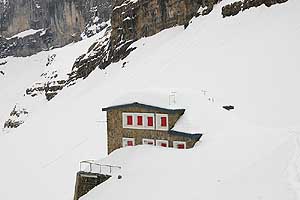 ski dans la face nord du taillon