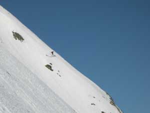 ski extrême face Nord du Piméné