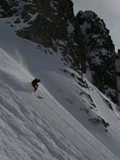 descente à ski de la face ouest du pic d'Espade