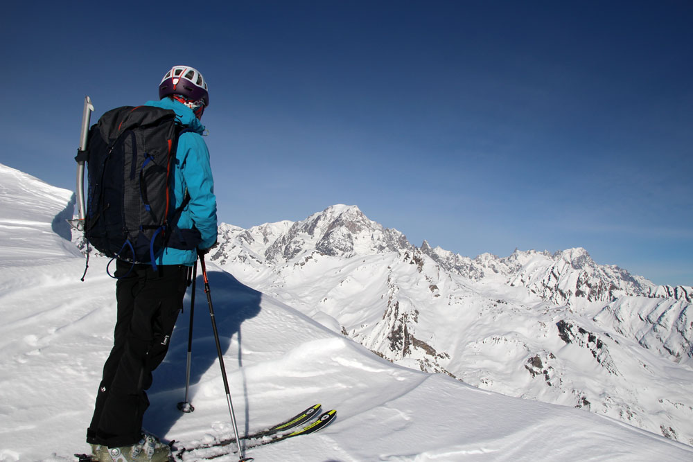 Au sommet avec vue imprenable sur le Mont Blanc